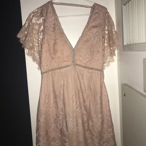 Tobi Light pink lace dress